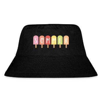 Sommer - Stanley/Stella recycelter Bucket Hat - Schwarz - Vorne