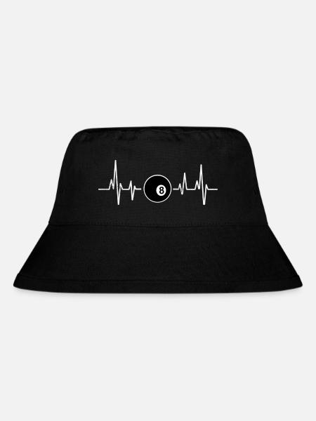 Billard Herzschlag - Stanley/Stella recycelter Bucket Hat - Schwarz