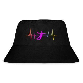 Handball Handballerin Frauen Handball - Stanley/Stella recycelter Bucket Hat - Schwarz - Vorne