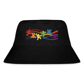Climbing Bears in Rainbow Colors, Pride Outfit - Stanley/Stella Recycled Bucket Hat - black - Front