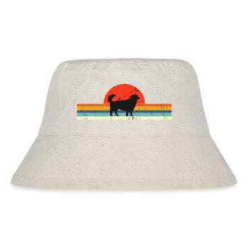 Vintage Hund Retro Sonnenbrille - Stanley/Stella recycelter Bucket Hat - Naturweiß - Vorne