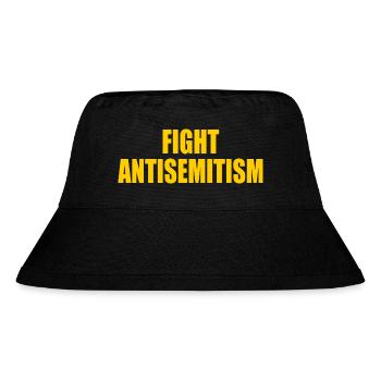 fight antisemitism - Stanley/Stella Recycled Bucket Hat - black - Front