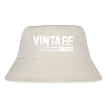 Vintage 2022 Geburtstag Retro 2022 - Stanley/Stella recycelter Bucket Hat - Naturweiß - Vorne