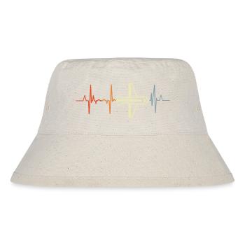 Pilot Herzschlag - Stanley/Stella recycelter Bucket Hat - Naturweiß - Vorne