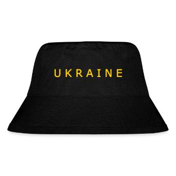 Ukraine - Stanley/Stella recycelter Bucket Hat - Schwarz - Vorne