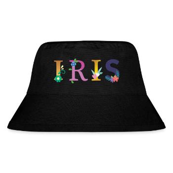 IRIS Name Adorned with Flowers - Stanley/Stella Recycled Bucket Hat - black - Front
