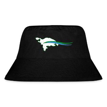 Thurgau Canton Outline with Wave - Stanley/Stella Recycled Bucket Hat - black - Front