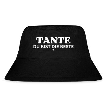 Tante du bist die beste - Stanley/Stella recycelter Bucket Hat - Schwarz - Vorne
