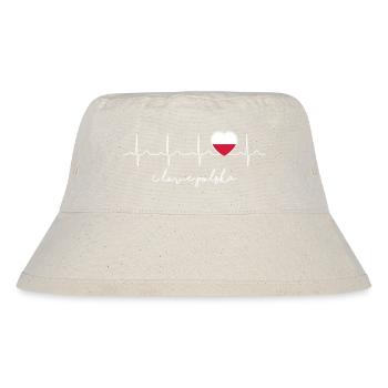 I Poland love Polska - heartbeat - Polish - Stanley/Stella Recycled Bucket Hat - natural - Front