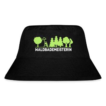 Waldbademeisterin für das Waldbaden im Waldbad - Stanley/Stella recycelter Bucket Hat - Schwarz - Vorne