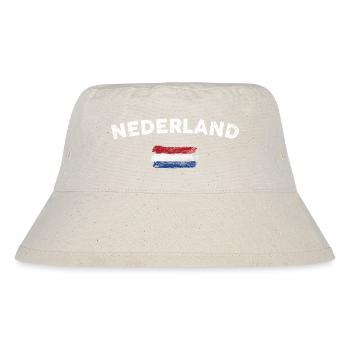 Netherlands Flag Brushstroke - Stanley/Stella Recycled Bucket Hat - natural - Front