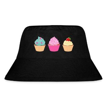 Cupcake Collection - Stanley/Stella Recycled Bucket Hat - black - Front