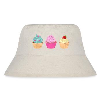 Cupcake Kollektion - Stanley/Stella recycelter Bucket Hat - Naturweiß - Vorne