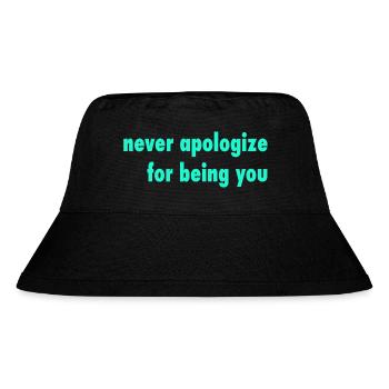 never apologize - Stanley/Stella Recycled Bucket Hat - black - Front