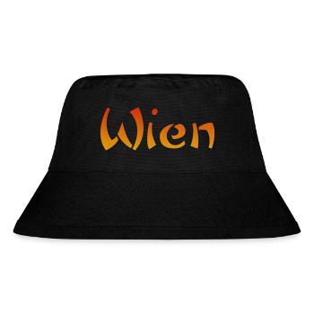 Wien Text - Stanley/Stella recycelter Bucket Hat - Schwarz - Vorne