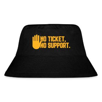 No Ticket No Support Informatiker IT Administrator - Stanley/Stella recycelter Bucket Hat - Schwarz - Vorne