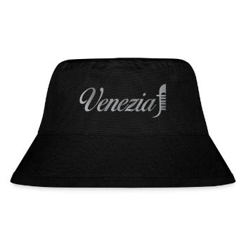 Venezia Script Metallic - Stanley/Stella Recycled Bucket Hat - black - Front