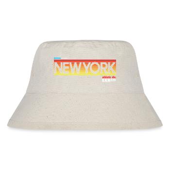New York Skyline Sunset Design - Stanley/Stella Recycled Bucket Hat - natural - Front