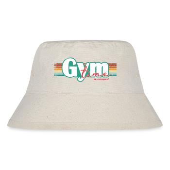 Gym Time – No Excuses Fitness Design Fitnessstudio - Stanley/Stella recycelter Bucket Hat - Naturweiß - Vorne