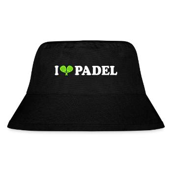 Ich liebe Padel - Stanley/Stella recycelter Bucket Hat - Schwarz - Vorne