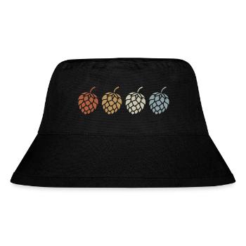 Retro - Hops - Beer Connoisseur - Beer - Brewing - Stanley/Stella Recycled Bucket Hat - black - Front
