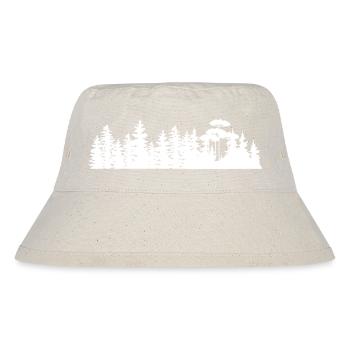 Waldlandschaft Silhouetten Design - Stanley/Stella recycelter Bucket Hat - Naturweiß - Vorne