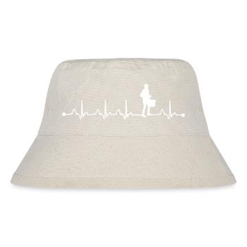 Snare Drumkit Spieler Marching Band Papa Drumline - Stanley/Stella recycelter Bucket Hat - Naturweiß - Vorne