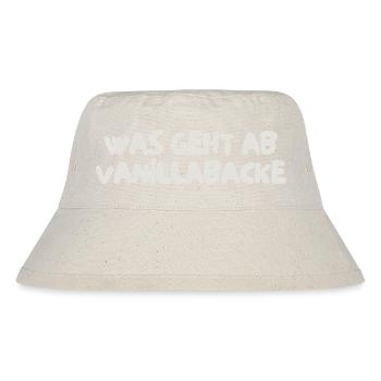 was geht ab vanillabacke - Stanley/Stella recycelter Bucket Hat - Naturweiß - Vorne