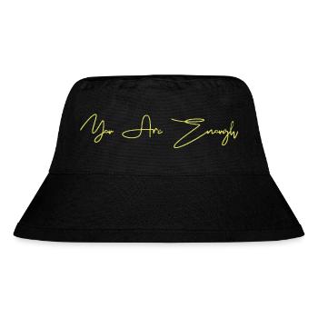 You Are Enough - Stanley/Stella recycelter Bucket Hat - Schwarz - Vorne
