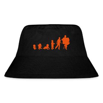 Entwicklung accordéoniste Mann accordeon1 - Stanley/Stella recycelter Bucket Hat - Schwarz - Vorne