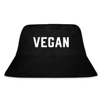 vegan - Stanley/Stella recycelter Bucket Hat - Schwarz - Vorne