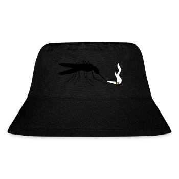 moskito kiffen rauchen drogen weed hanf joint cann - Stanley/Stella recycelter Bucket Hat - Schwarz - Vorne