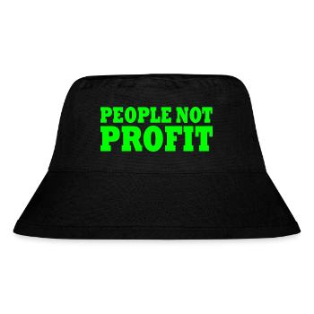 People not profit - Stanley/Stella recycelter Bucket Hat - Schwarz - Vorne