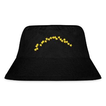 Sternenbogen Halbkreis kleine 3D Sterne - Stanley/Stella recycelter Bucket Hat - Schwarz - Vorne