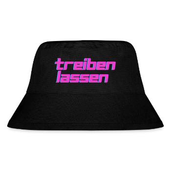 Treiben lassen - Stanley/Stella recycelter Bucket Hat - Schwarz - Vorne