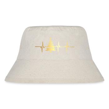 Herzschlag-Tanne - Stanley/Stella recycelter Bucket Hat - Naturweiß - Vorne