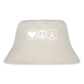 Liebe Frieden Pinguine Lustiger Tupfer Cooler Pinguin Dabben - Stanley/Stella recycelter Bucket Hat - Naturweiß - Vorne