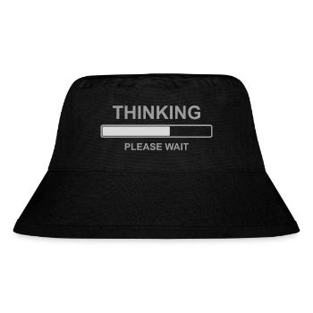 Thinking Please Wait Shirt – Funny Loading Bar - Stanley/Stella Recycled Bucket Hat - black - Front