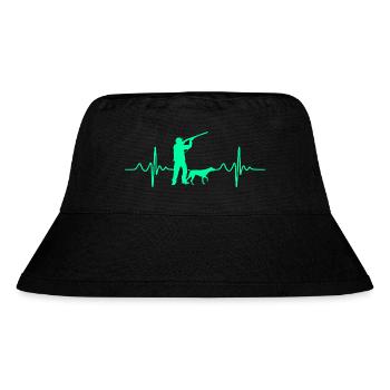 Herzschlag Jäger Jagd - Stanley/Stella recycelter Bucket Hat - Schwarz - Vorne