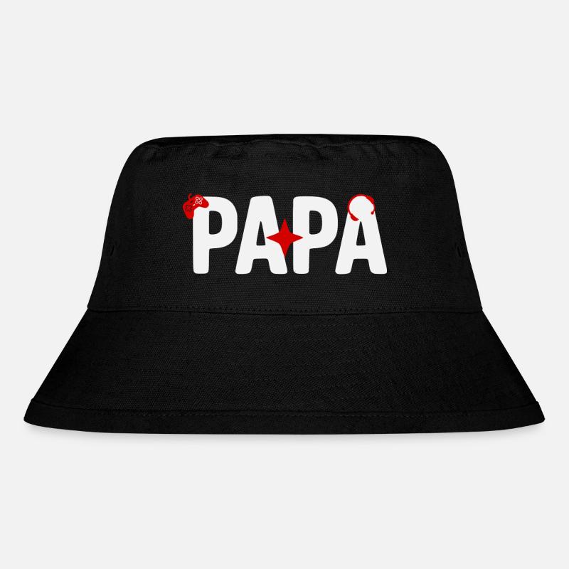 Dad Gamer with Controller - Stanley/Stella Recycled Bucket Hat - black