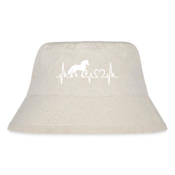 Pferde Shirt, Friesenpferd Friesländer Friesland - Stanley/Stella recycelter Bucket Hat - Naturweiß - Vorne