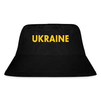 Ukraine - Stanley/Stella recycelter Bucket Hat - Schwarz - Vorne