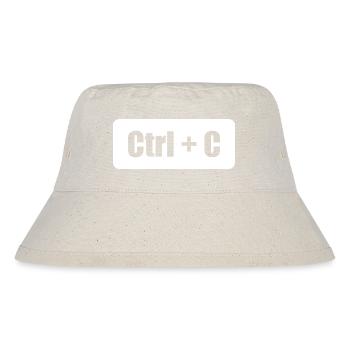 Ctrl C Ctrl V Vater Sohn Eltern Kind Partnerlook - Stanley/Stella recycelter Bucket Hat - Naturweiß - Vorne