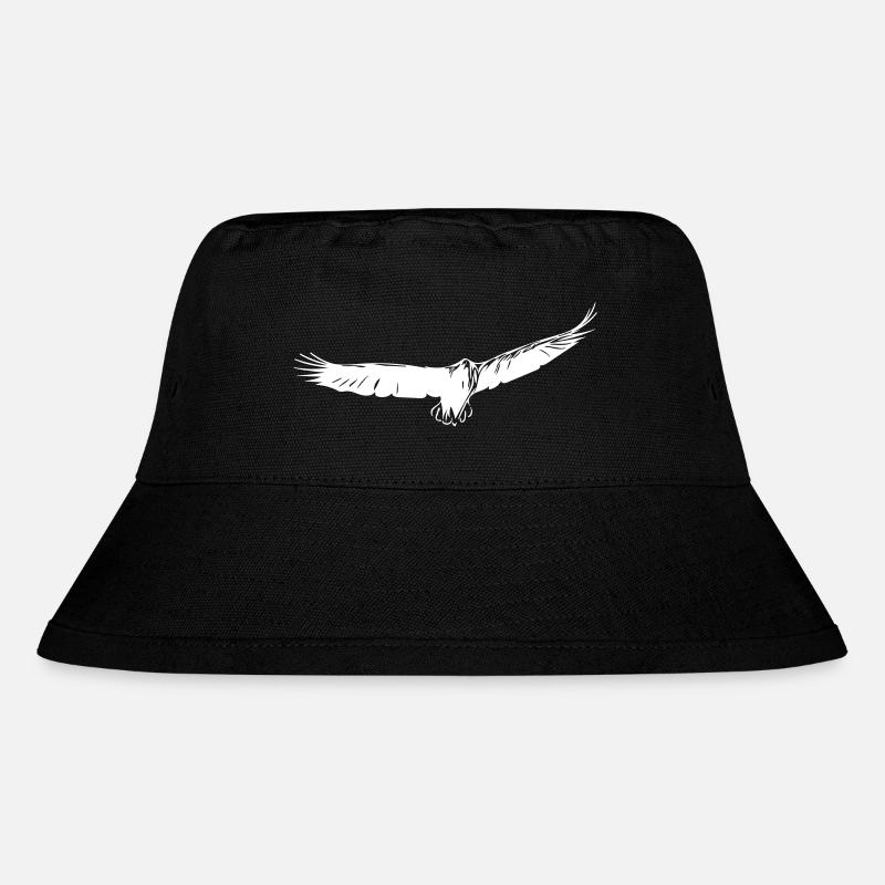 Adler im Gleitflug - Stanley/Stella recycelter Bucket Hat - Schwarz