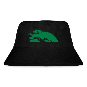 Europa Afrika Asien - Stanley/Stella recycelter Bucket Hat - Schwarz - Vorne