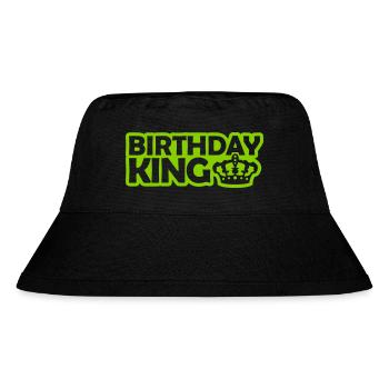 Birthday King Party Logo - Stanley/Stella recycelter Bucket Hat - Schwarz - Vorne