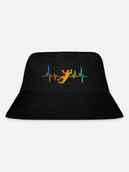 Handball Handballer Herzschlag Bunt - Stanley/Stella recycelter Bucket Hat - Schwarz