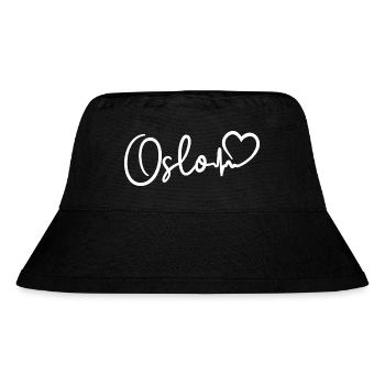 Oslo Herzschlag - Stanley/Stella recycelter Bucket Hat - Schwarz - Vorne
