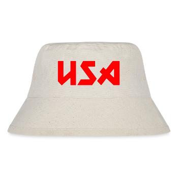 Fashionable home USA metal design - Stanley/Stella Recycled Bucket Hat - natural - Front