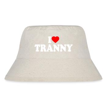 I love tranny - Stanley/Stella recycelter Bucket Hat - Naturweiß - Vorne
